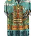 Men's Casual Vacation Tiki Mask Surf Picture Print Short Sleeve Shirt