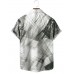 Hawaiian Palm Leaf Print Shirt 13857109X