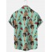 Jerry's Traditional Aloha Hula Girls Hawaiian Pattern Short Sleeve Shirt