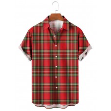 Classic Plaid Casual Short Sleeve Shirt